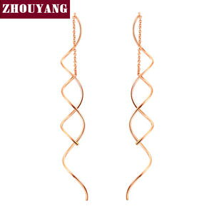 �y���������z�s�A�X�@�f�V���v�����C���S�[���h�s�A�X�@���[�Yas de67871 einfache spiralohr linie rose gold farben ohrringe kupfer anlage