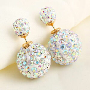�y���������z�s�A�X�@�f���C���X�g�[���N���X�^���{�[���_�u��as de57228 strass kristall doppel frauen zink legierung kugel