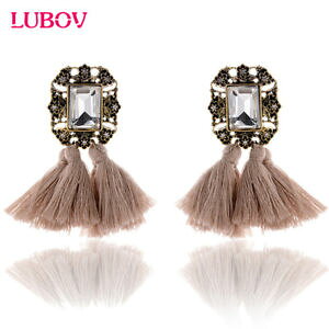 �y���������z�s�A�X�@�f�_�u���^�b�Z��as de58562 doppel tassel strass dekoration metall frauen zink legierung geometr