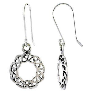 �y���������z�s�A�X�@�Z���e�B�b�N�s�A�X�@sterling silber keltisch zirkulr lange ohrringe