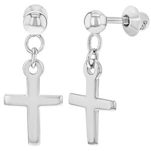 �y���������z�s�A�X�@�s�A�X�@�X�^�[�����O�V���o�[�N���X�l�W�J�o�[925 sterling silberkreuz lange ohrringe schutz schraube verschluss jungen