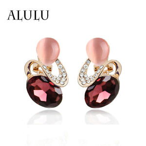 yzsAX@fJ[CXg[NbvsAX@KXas de65364 glas mit farbigem strass luxus blau rot fur frauen klipp ohrringe