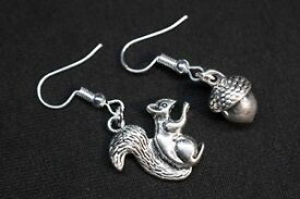 【送料無料】ピアス　リスドングリピアス　ピアス　クルミセットシルバーset eichhrnchen eichel ohrringe ohrhnger miniblings nuss wald natur silber