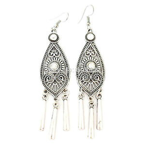 �y���������z�s�A�X�@�f�`�x�b�g�V���o�[�s�A�X�@as de65880 tibetan silber farben hohle geometric lange ohrringe kupferlegierung