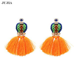 �y���������z�s�A�X�@�f�N���V�b�N���[�v�^�b�Z���G�X�j�b�N�s�A�X�@��as de67866 klassische rope tassel madchen ethnische ohrringe fur frauen zink le