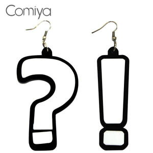 �y���������z�s�A�X�@�f�t�b�Nas de60019 haken fragezeichen exclamation big lange zink legierung geometric