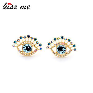 �y���������z�s�A�X�@�f���j�[�N�X�^�b�h�s�A�X�@as de58898 einzigartige godl farbe blaue augen frauen bolzen ohrring zink legie
