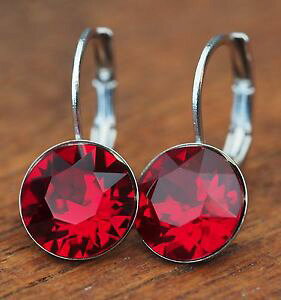 yzsAX@sAX@XtXL[VsAX@neu ohrhnger 8mm swarovski steine siamdunkelrotrot ohrringe