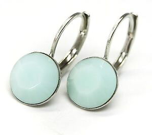 yzsAX@neu ohrhnger 8mm swarovski steine mint alabasterminthellgrntrkis ohrringe