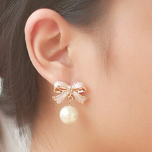 �y���������z�s�A�X�@�f�s���N���[�Y�S�[���h�N���b�v�s�A�X�@as de65410 me frauen rosa rose gold clip auf ohrringe bowknot