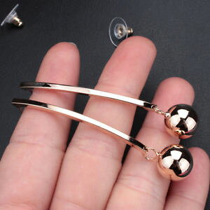 �y���������z�s�A�X�@�f�{�[���h���b�v�s�A�X�@as de60803 hochzeit ohrring mit kugel drop lange fur frauen zinn legierung wass