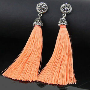 �y���������z�s�A�X�@�f�{�w�~�A���N���X�^���s�A�X�@���E���has de67581 bohmisches kristall quasten ohrringe fur frauen zink legierung runde