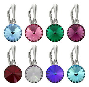 �y���������z�s�A�X�@�X�����t�X�L�[�C���[�t�b�Nsterling silber rivoli ohrhaken gemacht mit 1122 14mm swarovski kristallen