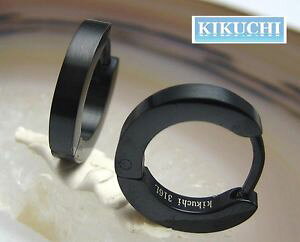 �y���������z�s�A�X�@�}�b�g�`�^���u���b�N�X�e�����X�t�[�v�s�A�X�@�X����edelstahl creolen titan schwarz ip matt ohrringe herren damen mnner slim