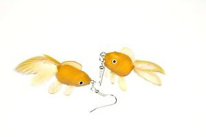 �y���������z�s�A�X�@�s�A�X�@�A�N�A���E���I�����W�u���E��neues angebotgoldfisch ohrringe kampffisch fisch aquarium fische miniblings koi orange braun