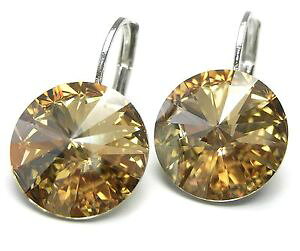 yzsAX@sAX@XtXL[S[fVhES[huEsAX@neu ohrhnger 12mm swarovski steine golden shadowgoldfarbenbraun ohrringe