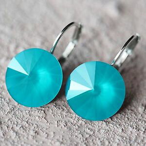 yzsAX@^[RCYsAX@XtXL[sAX@neu ohrhnger mit 12mm swarovski steine in azure bluetrkis ohrringe