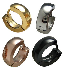 【送料無料】ピアス レディースメンズクラシックステンレススチールフープピアス ミリkikuchi damen herren klassische klapp creolen edelstahl ohrringe 5mm15mm