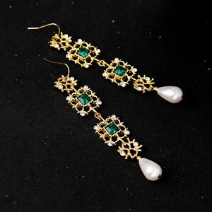 �y���������z�s�A�X�@�G�������h�s�A�X�@ohrringe golden lang gemeielt spitze grn smaragd perle ehe aa22