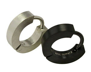 yzsAX@fB[XXeXX`[t[vsAX@~Vo[edelstahl creolen herr damen ohrringe 3mm 12mm allseitig matt silber schwarz