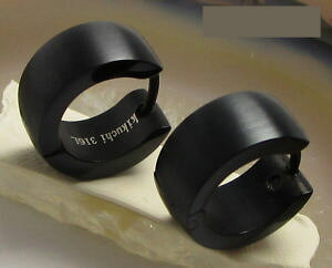 【送料無料】ピアス ステンレスフープピアス ミリチタンブラックボウedelstahl creolen herren damen ohrringe matt 6mm 13mm titan schwarz bogen