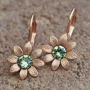 yzsAX@sAX@[YS[hyhbgXtXL[O[sAX@neu ohrhnger rosegold swarovski steine peridotgrn ohrringe blumen blten