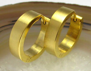 yzsAX@YXeXX`[t[vsAX@S[h}bgedelstahl creolen herren ohrringe gold matt mnner klapp kreolen 18mm mattiert