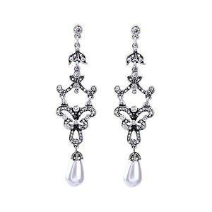 �y���������z�s�A�X�@×�s�A�X�@�V���o�[�L�����h���z���_�[�A�[���f�R�N���b�vohrringe clip auf silber kerzenhalter art deco fein perle ehe x16