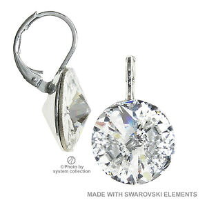 �y���������z�s�A�X�@�X�����t�X�L�[�G�������g�J���[�s�A�X�@18 mm ohrring mit swarovski elements, farbe transparent