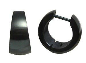 yzsAX@Yt[vsAX@XeXX`[J[uhbvherren ohrringe 15mm edelstahl creolen gewlbt tropfen mattiert schwarz mnner