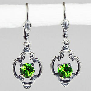 yzsAX@sAX@XtXL[re[WgNX^O[[gO[grevenkmper ohrringe swarovski kristall rund vintage retro grn fern green