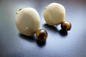 【送料無料】ピアス ピアス ベージュパールタイガーアイピアス レビーohrringe ohrclips edelstein tigerauge mit beige perle,von ctia levy