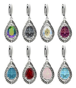 yzsAX@XtXL[C[tbNsterling silber birne ohrhaken gemacht mit 4320 14mm swarovski kristallen