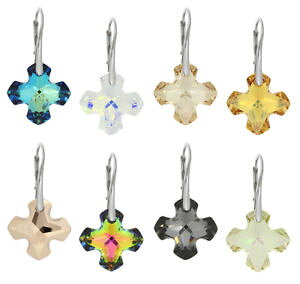 yzsAX@XtXL[MVNXVo[sAX@silber ohrringe gemacht mit 6867 griechisch kreuz 18mm swarovski kristalle