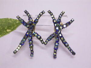 �y���������z�s�A�X�@�I�[�����K���X�K���X�s�A�X�@�r���e�[�Waurora borealisglas glassteinohrclips gablonz 1960er jahre vintage