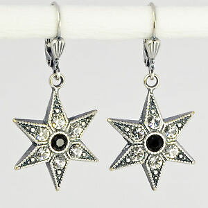 yzsAX@sAX@XtXL[Be[WubNWFbgKXNX^X^[grevenkmper ohrring swarovski kristall stern glasstein rund vintage schwarz jet