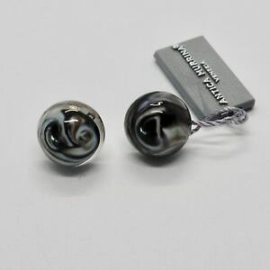�y���������z�s�A�X�@�s�A�X�@�x�l�`�A�����m�K���Xohrringe antica murrina venezia mit muranoglas schwarz silber wei or593a15