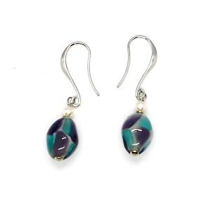 �y���������z�s�A�X�@�s�A�X�@�x�l�`�A�����m�K���X�x�[�W��ohrringe antica murrina venezia mit muranoglas blau violet und beige or573a27