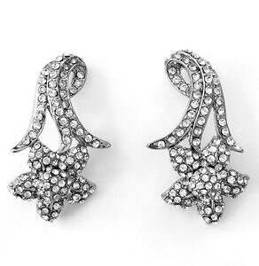 �y���������z�s�A�X�@�o�g���[�E�B���\���q�C���M�N���A�N���X�^���h���b�v�s�A�X�@butler amp; wilson klarer kristall holly blumen tropfen ohrringe