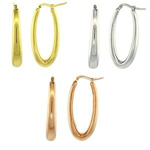 yzsAX@X^[OVo[fUCC^Asterling silber einfach ovale form design puffy creolen, hergestellt in italien