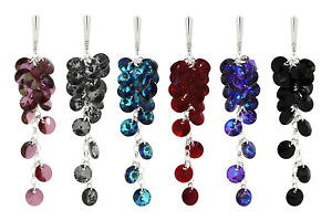 �y���������z�s�A�X�@�X�����t�X�L�[�s�A�X�@sterling silber lange ohrringe gemacht mit 6428 rivoli swarovski kristalle