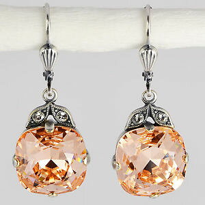 yzsAX@sAX@XtXL[NX^Vo[sNCgs[`grevenkmper ohrringe swarovski kristall silber rund 12 mm rosa light peach