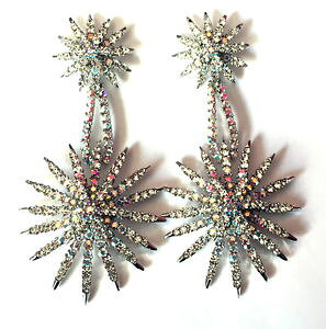 �y���������z�s�A�X�@�o�g���[�E�B���\���N���X�^���X�^�[�o�[�X�g�N���A�h���b�v�s�A�X�@butler amp; wilson klar ab kristall starburst tropfenohrringe neu