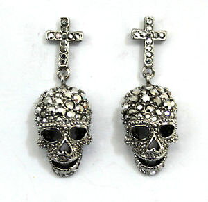 �y���������z�s�A�X�@�o�g���[�E�B���\���V���o�[�N���X�^���X�J���N���X�s�A�X�@butler amp; wilson silber kristallschdel kreuzohrringe neu