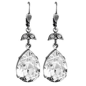 yzsAX@sAX@XtXL[NX^Vo[NX^hbvgrevenkmper ohrringe swarovski kristall silber tropfen gro wei klar crystal