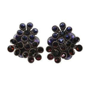 �y���������z�s�A�X�@���b�g�s�A�X�@�C���[�N���b�v�K�[�f��konplott ohrringe ohrclip lost garden rot braun lila