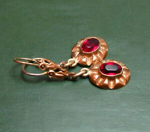 yzsAX@A[k[{[sAX@Xslschne alte jugendstilohrringe m spinell ~1920