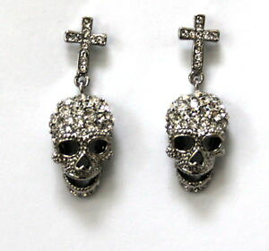 �y���������z�s�A�X�@�o�g���[�E�B���\���N���A�N���X�^���X�J���N���X�s�A�X�@butler amp; wilson klarer kristall totenkopf kreuzohrringe