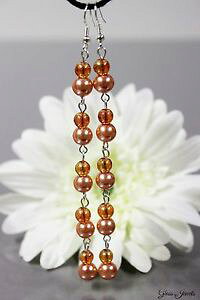 �y���������z�s�A�X�@�K���X�V���o�[�s�A�X�@�s�A�X�@�r�[�Y�I�����Wglass jewels lange xxl silber ohrringe ohrhnger perlen orange party l074