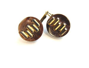 �y���������z�s�A�X�@�s�A�X�@�s�A�X�@�r���e�[�W�u�����Y�r�[�Y���r�[ohrringe ohrhnger vintage bronze mit braunen perlen kristallen, von catia levy